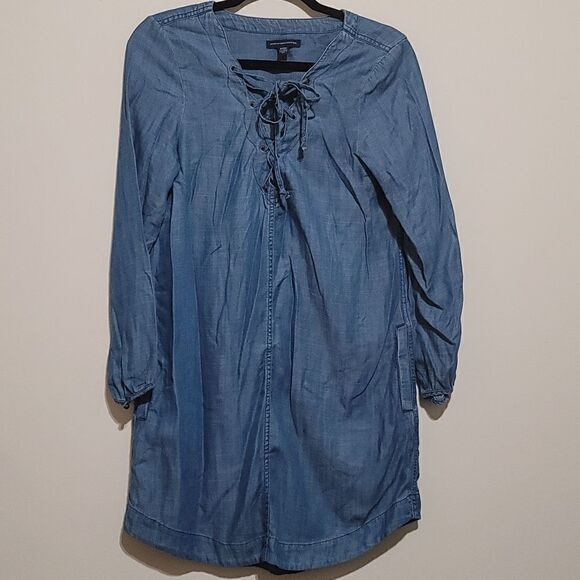 American Eagle Blue Jeans Tunic Dress Sz Small - Picture 6 of 9